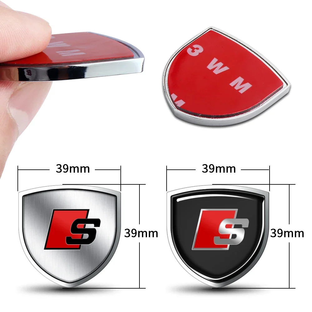 1개 금속 자동차 윈도우 와이퍼 3D 스티커 엠블럼 자동차 데칼 스타일링 (아우디 S 라인 RS S3 S4 S5 S6 S8 RS3 RS4 RS5 RS6 A3 A4 A5 용)