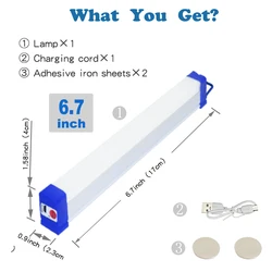 Portable LED Rechargeable Magnetic USB Emergency Lamp (White light 17cm)
