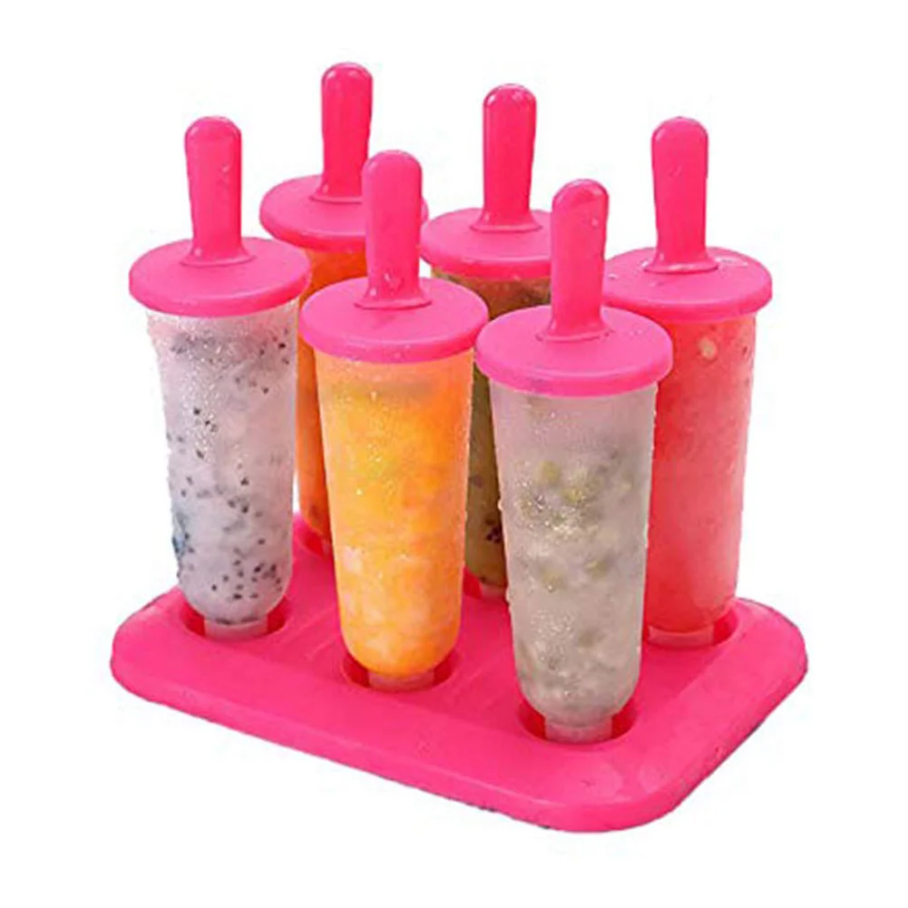 Description Picture 2 of itemIce Cream Mold DIY Ice Pop Molds with Stick Reusable Plastic Ice Pop Cube Maker For Kids Popsicle Mold Kitchen Ice Cream Tools