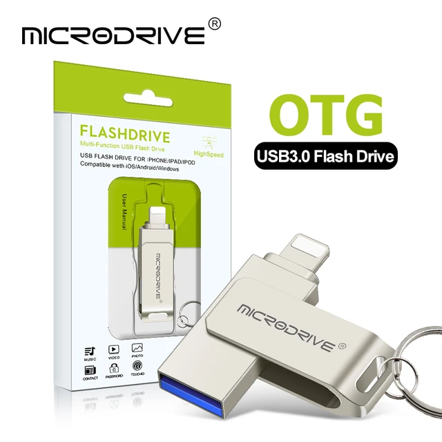 Unidad Flash USB 3,0 OTG, Pendrive 2 en 1 para iPhone /iPad, 32gb, 64GB,  256GB, 512GB, 3,0 - AliExpress