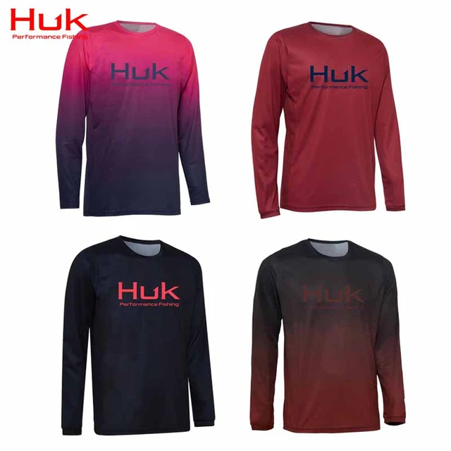 2023 HUK New Fishing Clothing Men's Vented Long Sleeve Uv Protection  Sweatshirt Breathable Tops Summer Fishing Shirts Camisa - AliExpress