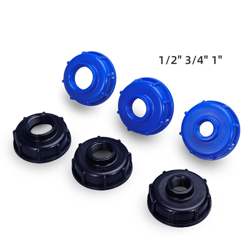Tank Tap Adapter S60x6 Coarse Thread to 1/2" 3/4" 1" Internal Thread IBC Plastic Drain for Hose Faucet Valve