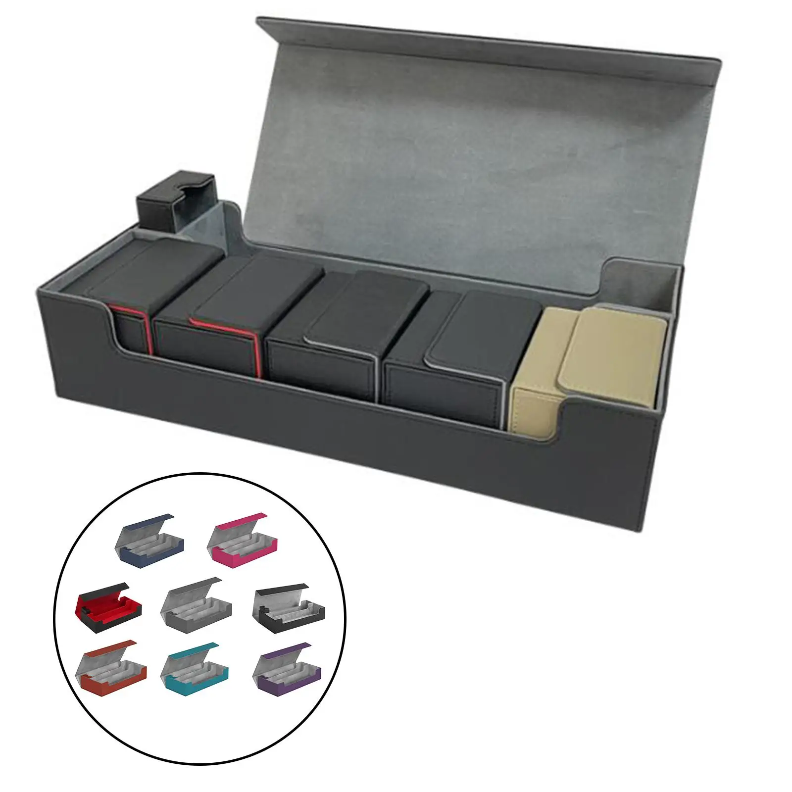 

Trading Card Deck Box Holder Large Card Deck Case Card Organizer Storage Collectible Game Protectors Container
