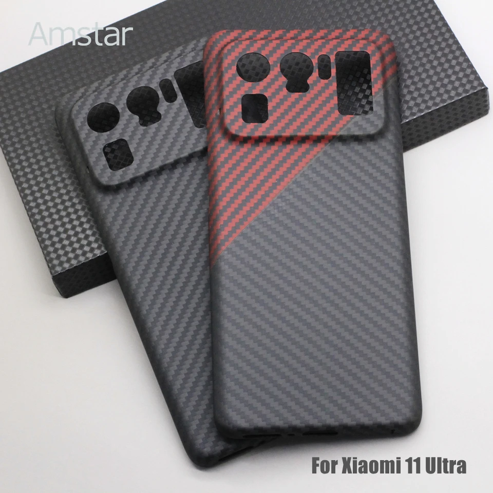 

Защитный чехол Amstar из настоящего углеродного волокна для Xiaomi 11 Pro/11, Ультратонкий чехол из углеродного волокна для телефона Xiaomi 10 Pro / 10 Ultra