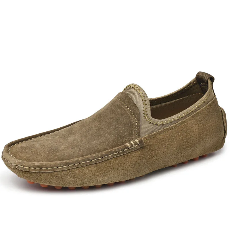

2023 Summer Men's Loafers Genuine Leather Casual Shoes Fashion Slip On Driving Shoes Breathable Moccasin Large Size