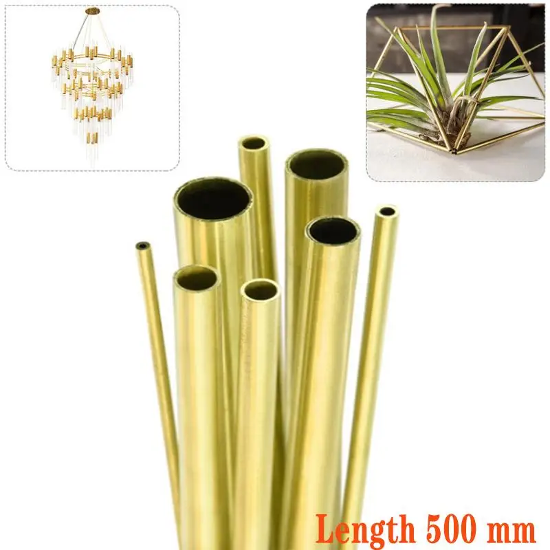 1PC Brass Tubes Diameter 2 mm-20 mm Length 500 mm Long 0.5-2mm Wall Brass Pipe Tube Cutting Tool brass tube