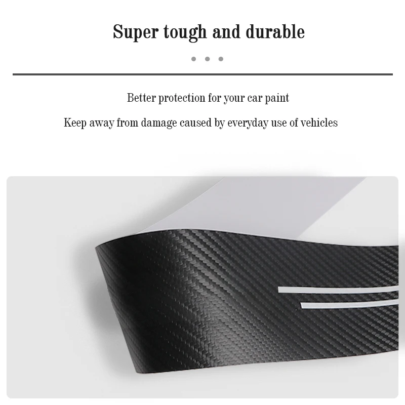 New Universal Imitation Carbon Fiber Leather Car Door Sill Protection Strip Tough And Durable Decorative Car Sticker Accessories