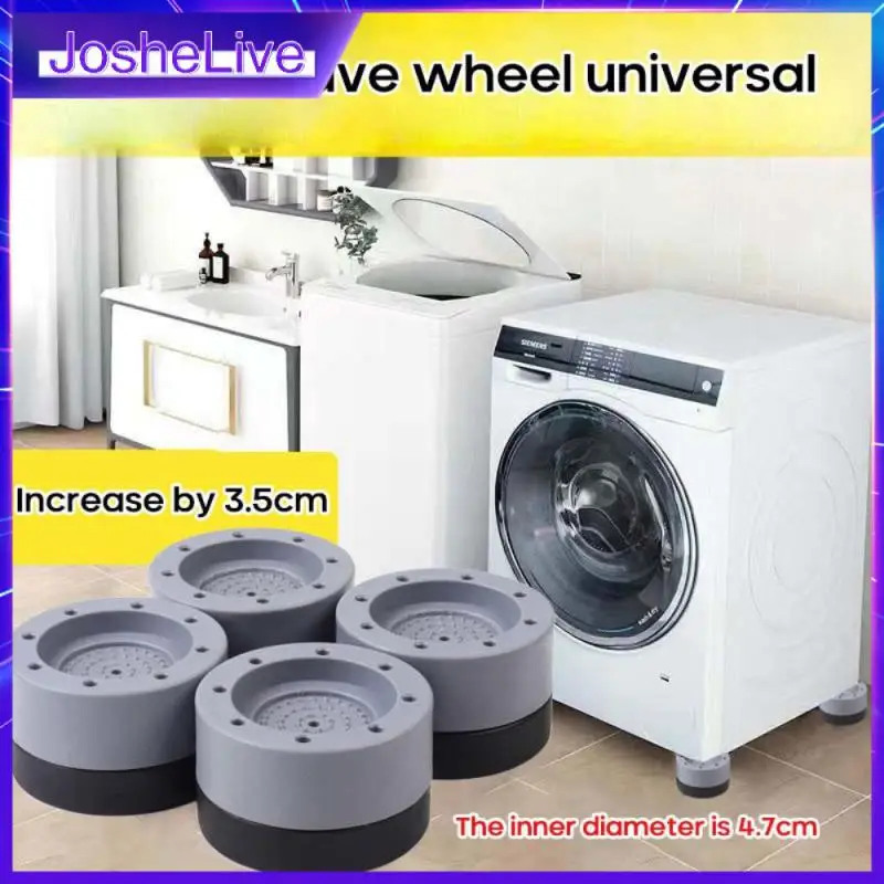 Universal Anti Vibration Pads Washing Machine Rubber Feet Mat Anti-vibration Pad Noise-reducing Furniture Lifting Foot Base