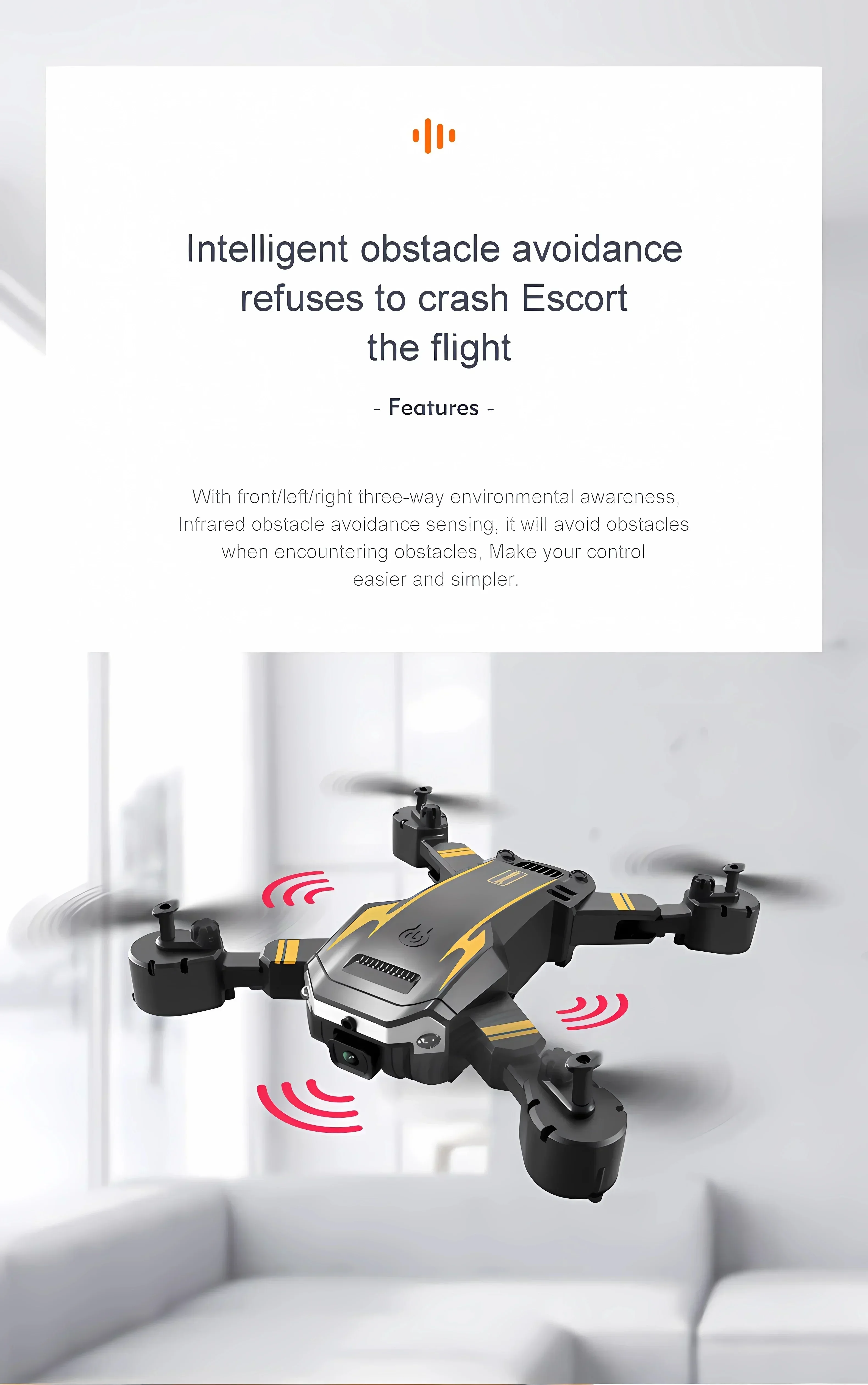 Description Picture 4 of itemNew S6 Max 8K Drone Professional Foldable Quadcopter Aerial HD Camera GPS RC Helicopter 10KM Obstacle Avoidance Sell Apron