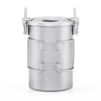 Keith Ti6300 Multifunctional Outdoor Camping Rice Cooker Titanium Pot Set Hiking Travel Picnic Cooking Pot 2