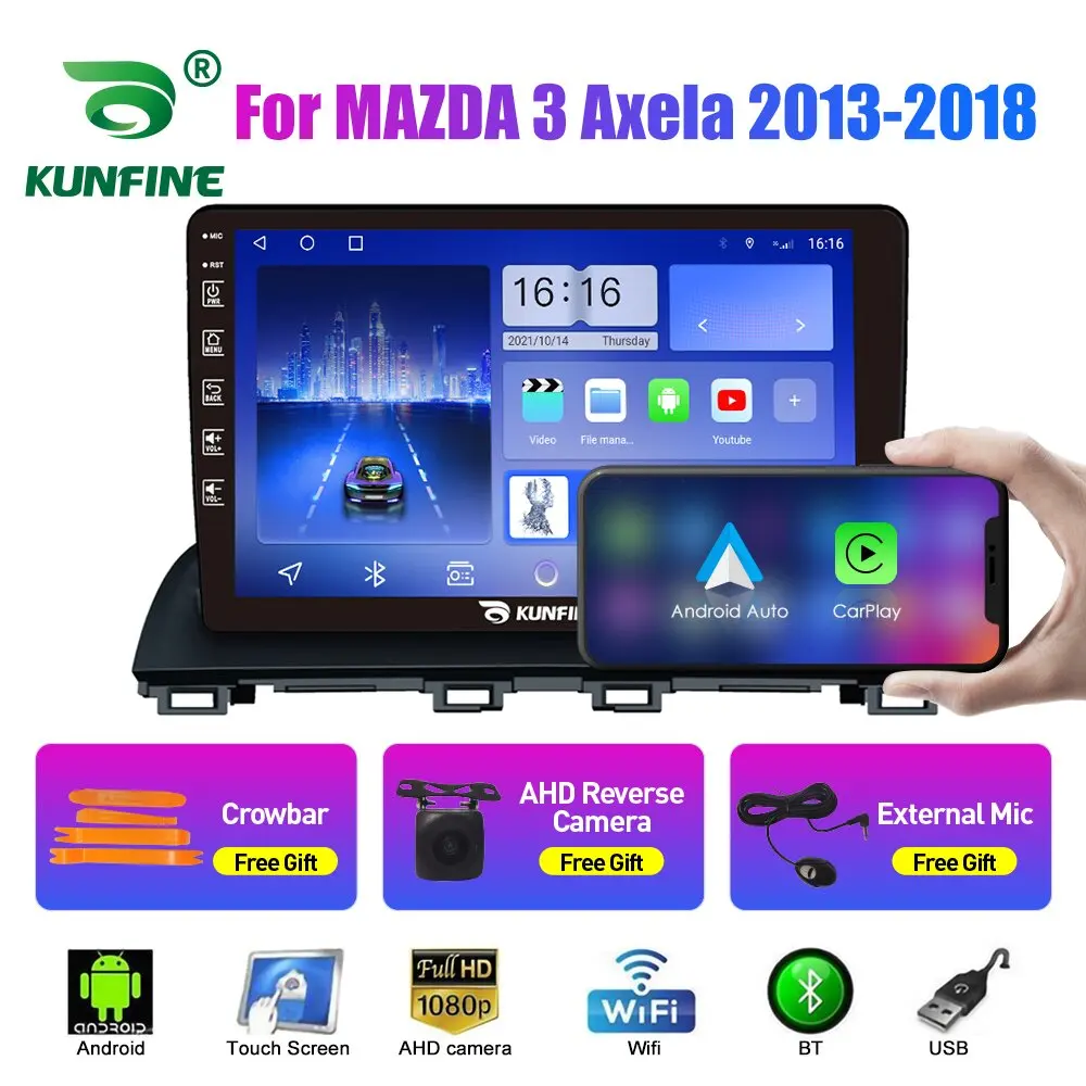 

Автомагнитола для MAZDA 3 Axela 13-18 2Din Android Восьмиядерный автомобильный стерео DVD GPS-навигатор плеер Мультимедиа Android Авто Carplay