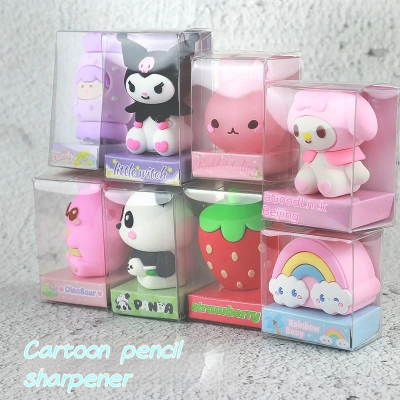 

Sanrio Hellokitty Kuromi Melody, точилка для карандашей, ластик, 4/16 шт., канцелярские принадлежности, милые школьные принадлежности для студентов
