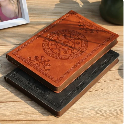 Vintage creative diary portable notepad A6 leather notebook bring your own bookmark notebook office supplies student supplies leather notebook