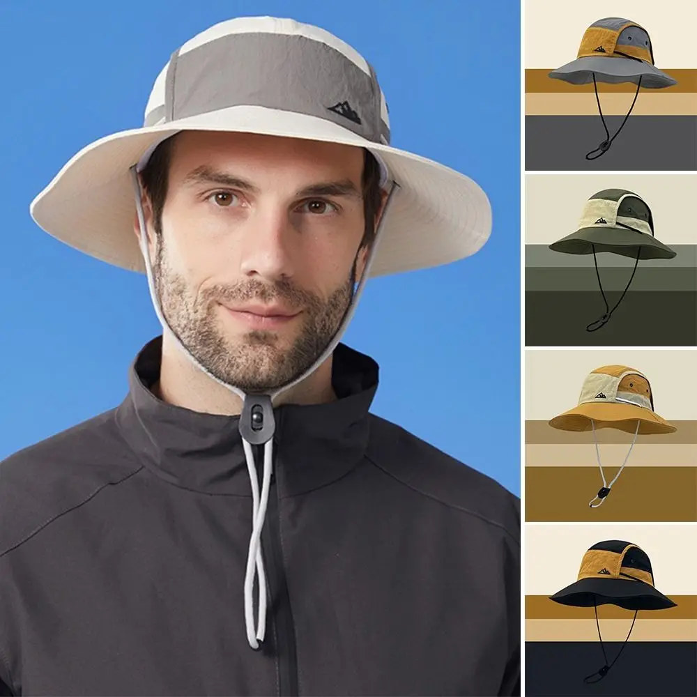 

Anti-UV Bucket Hat Summer Sun Protection Quick-dry Fisherman Cap Wide Brim Breathable Mountaineering Caps Camping Hiking