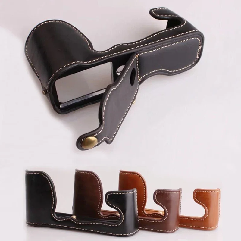 Custodia In Pelle Pu Per Fujifilm Xm1 Xa1 Xa2 X-M1 X-A3 X-A2 Xa10 Fotocamera Half Bag Body Set Accessori Con Apertura Della Batteria