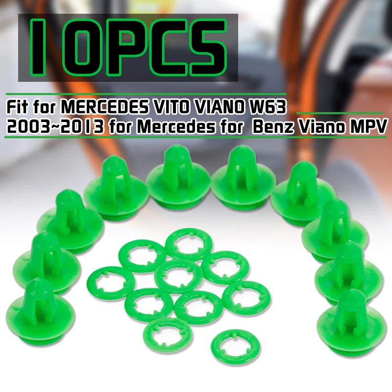 50Pcs Green Auto Fasteners Car Door Card Trim Panel Clips Portellone Posteriore Accessori Interni Per Mercedes /Benz Vito Viano W639