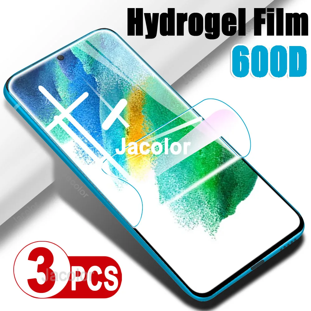 3pcs Water Gel Film For Samsung Galaxy S21 Fe Ultra Plus 5g Hydrogel