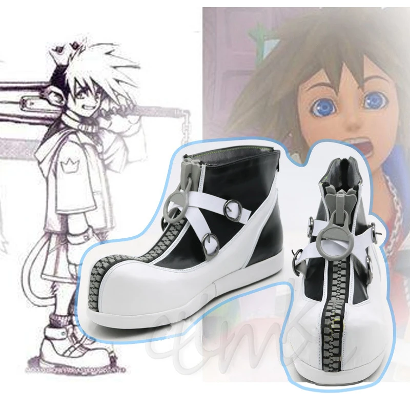 Kingdom Hearts Ii Cosplay Shoes Nuovo Gioco Sora Boots Scarpa Halloween Party Custom-Made