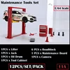 12Pcs/Set Diorama 1/64 Car Garage Maintenance Tools Alloy Die-Cast Model Car Garage Display Scene Model Toy 2