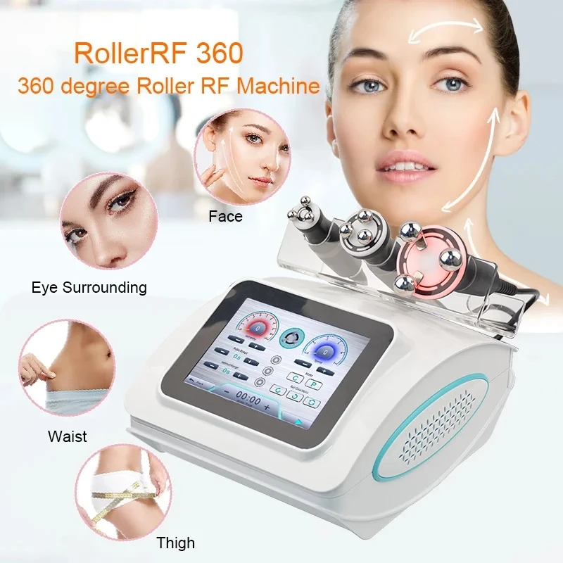 

Portable RF 360 degree rotation RF therapy machine for face lifting roller rf 360 radio frequency body slimming massage machine