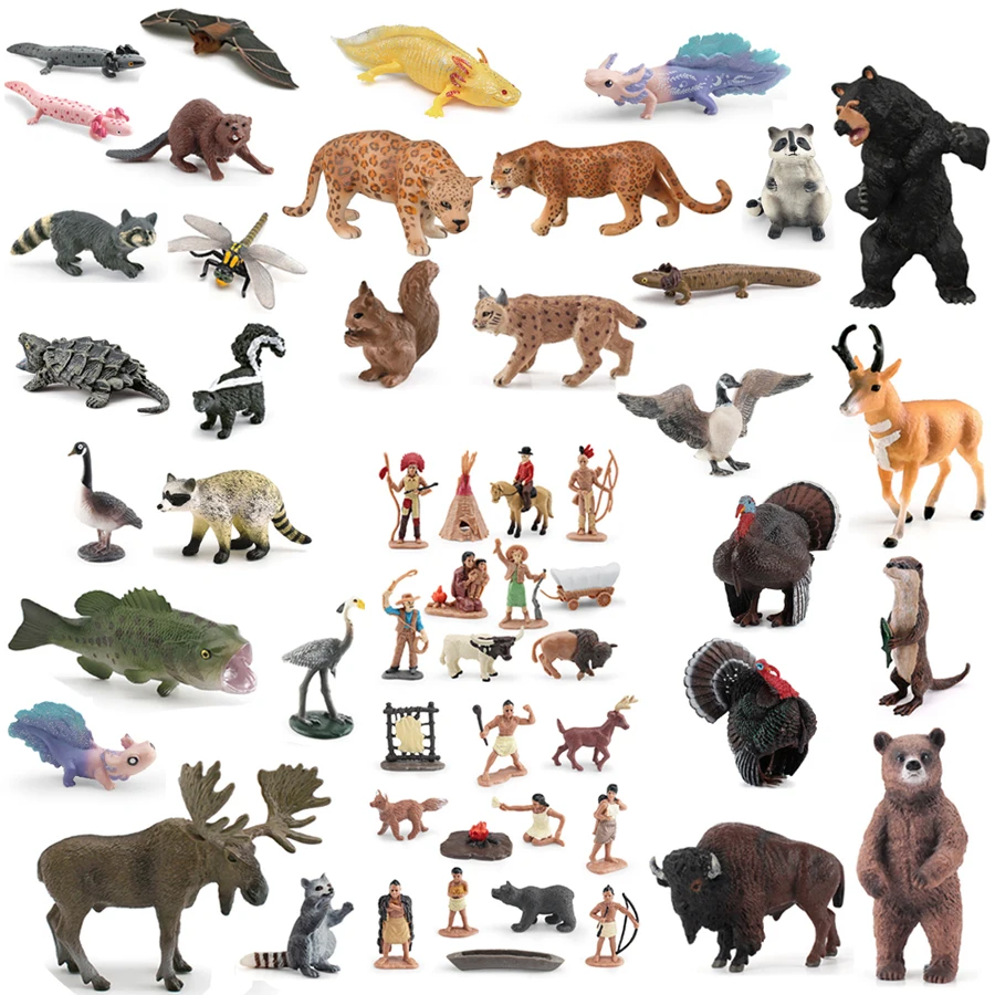 Wildlife Adventure Playset with Realistic Animal and Indigenous Figures