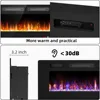 50 inch Electric Fireplace Inserts and Wall Mounted with Remote Control & Touch Screen 1500W Fireplace Heater with Timer 5
