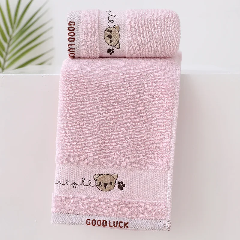 Baby Towels Cotton Bath Towel Face Washcloth Cute Cartoon Bear Hand Wipe Soft Children Towels Kids Newborn Bathing Handkerchief