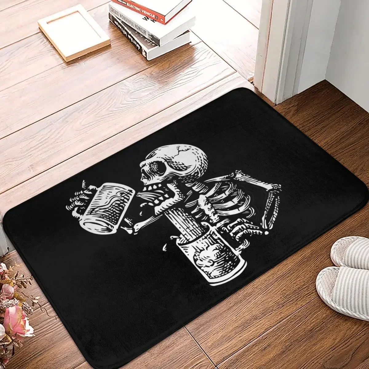 

Drunk Skull Doormat Rug Carpet Mat Footpad Polyester Non-slip Water Oil Proof Front Room Corridor Kitchen Bedroom Balcony Toilet