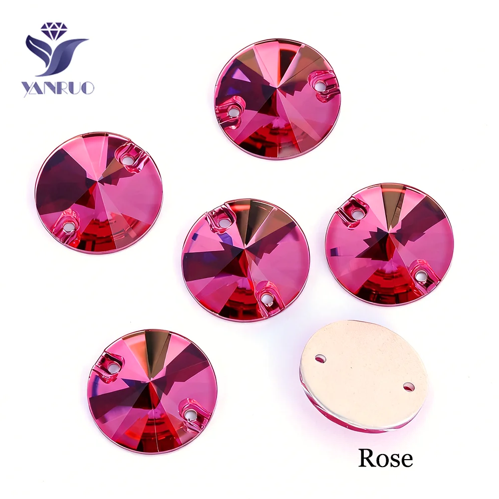 Premium Round Sew-On Rhinestones – Flat Back Glass Stones