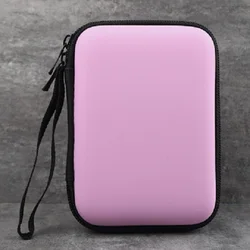 Portable External Hard Drive Zipper Case Bag Pouch Protector (Pink)