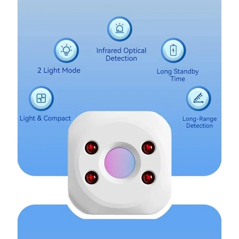 Detector Hidden Camera Detector Infrared Camera Privacy Protector Spy Finder Portable Home Office Travel Warehouse