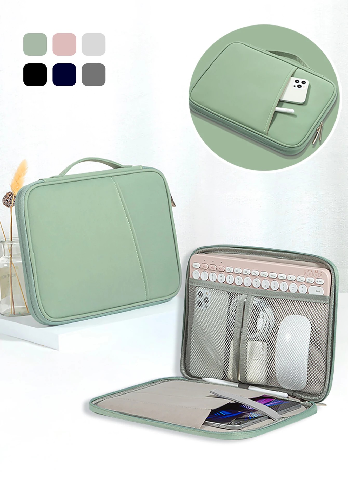 Compact Shockproof Tablet Sleeve Bag - Fits 9-13 Inch Devices