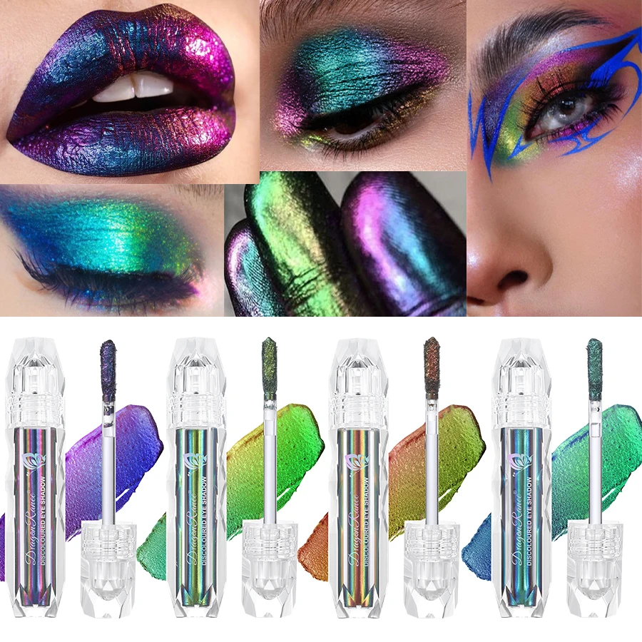 Chameleon Metal Lip Gloss Liquid Lipstick Brightening Long-Lasting Lip Gloss Multi-Color Long-Lasting Moisturizing Non-Stick Cup 3
