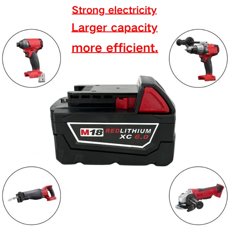 9.0Ah Battery Compatible with Milwaukee M18 Tools 3