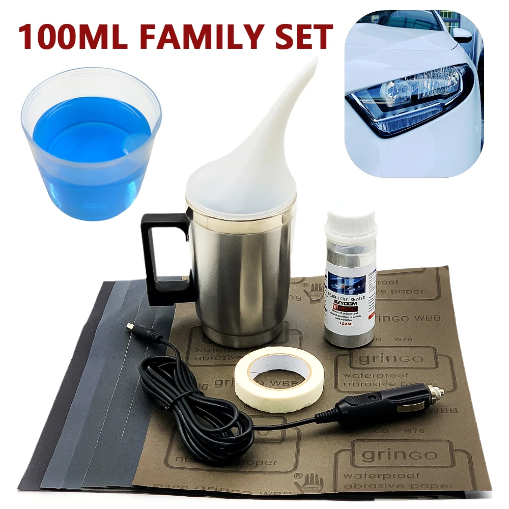 Car Accessories Car Headlight Restoration Kit Headlamp Repair Tool Kit