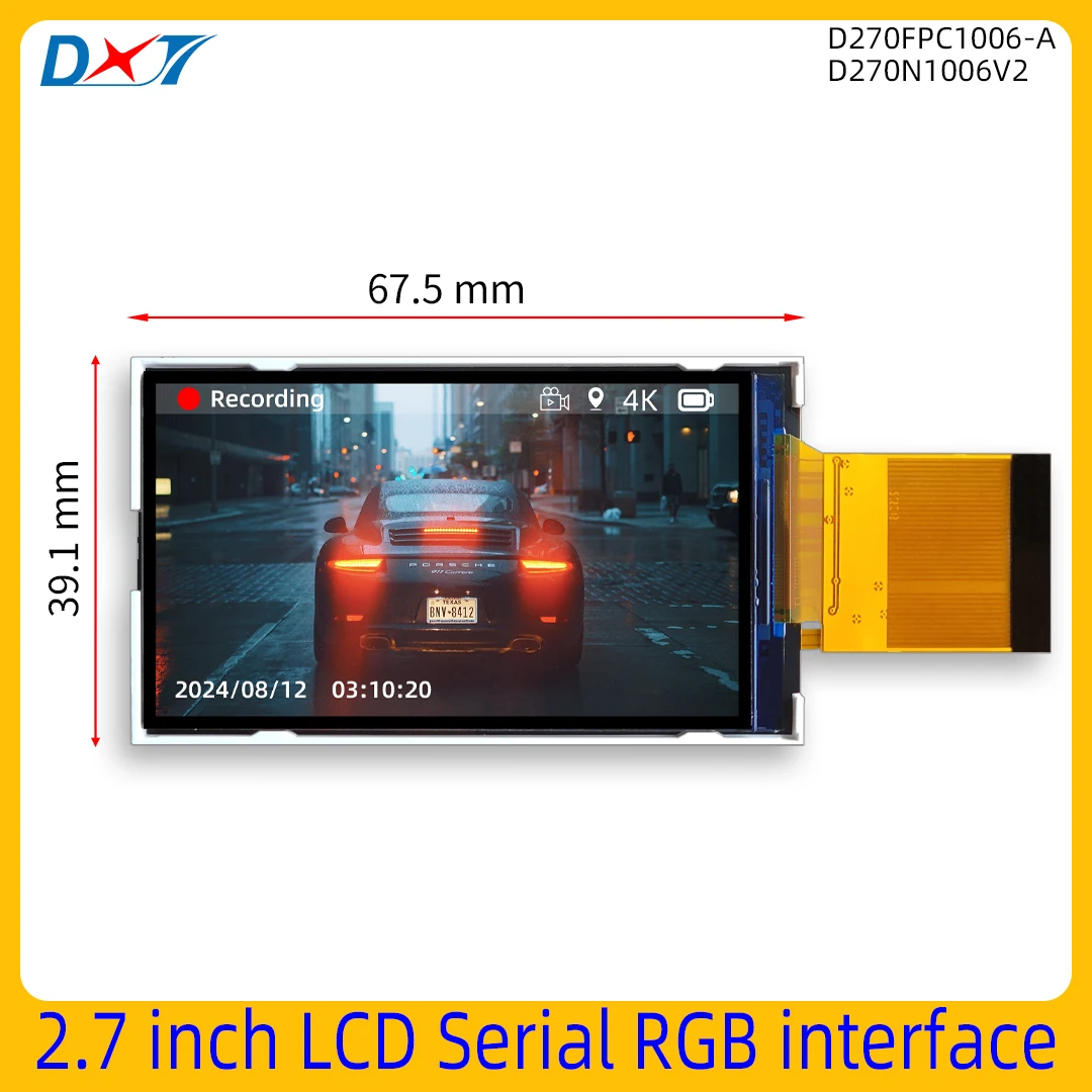 2 7 inch lcd display serial rgb interface 960 240 tft ili8961 dashcam