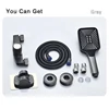 2025 Simple Gun Grey Waterfall Bathtub Faucet Set Hand Held Shower Head Black Brass Hot and Cold Water Mixer Faucet Single Handl 5