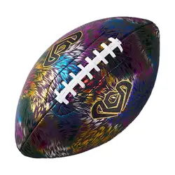Size 6/9 Training Reflective Rugby Ball Professional Grade Ball Ideal Toss Kick Practice For Youth & Adult Indoor Outdoor Use