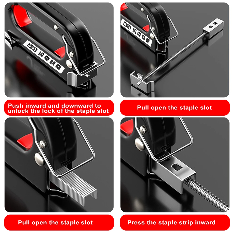 Nailing Gun 4 In 1 Manual Nailing Gun Construction Stapler Heavy Duty Air Nail Woodworking Special Staple Book Household DIY 600 Staple