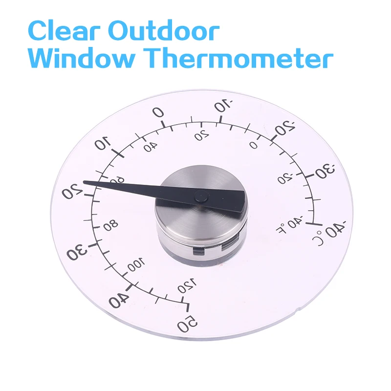 Thermometer Temperature Transparent Outdoor Window Thermometer Clock  Weather Tool Temperature Monitoring Meter -40～50（℃） New - AliExpress