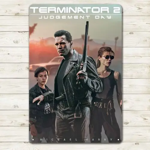 

Металлический плакат Terminator 2, Оловянная табличка 20x30 см