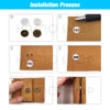 20sets/lot 10mm-18mm Magnetic Buttons Bags Clasp Snaps Magnet Automatic Adsorption Thin Wallet Button DIY Sewing Craft With Box 6