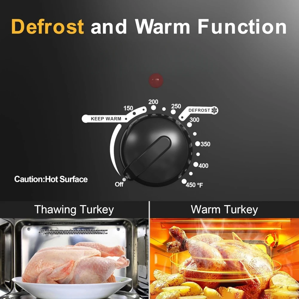 Electric Cooking Pot 8-Quart Slow Cooker with Self-Basting Lid Turkey Roaster Oven