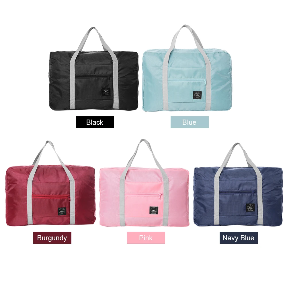 Nylon Travel Duffels Waterproof Foldable Larger Finishing Bag Large-capacity Lightweight Solid Color for Women Men for Traveling