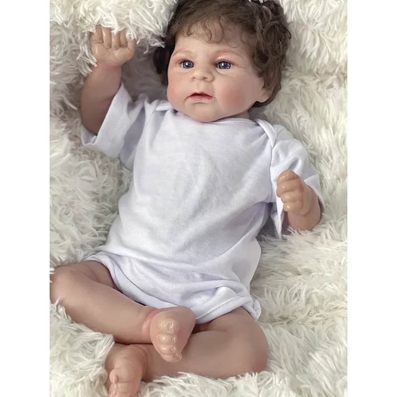 

45cm Already Finished Doll Elijah Soft Siliconen Reborn Lifelike Hand-Rooted Hair with 3D Skin Tone Visible Veins Bebe Alive