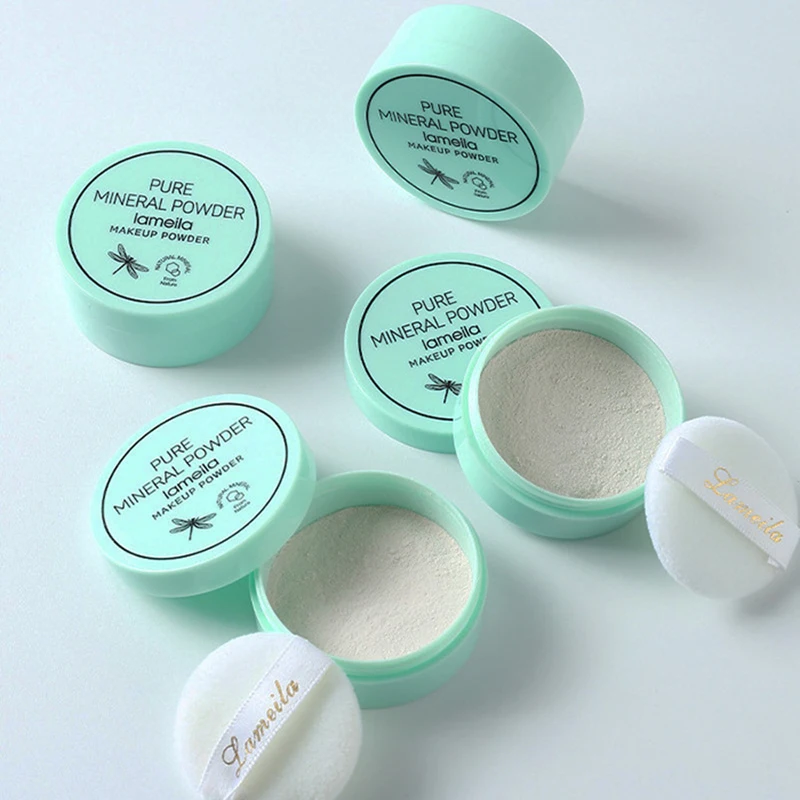 Loose Powder 3 color facial waterproof oil control honey powder long-lasting with powder puff