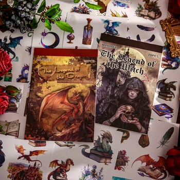 Mr. Paper 2Style 20Sheets/book Fantasy Art Series Sticker Book for DIY Handbook Phone Case Photo Frame Card Decoration 1