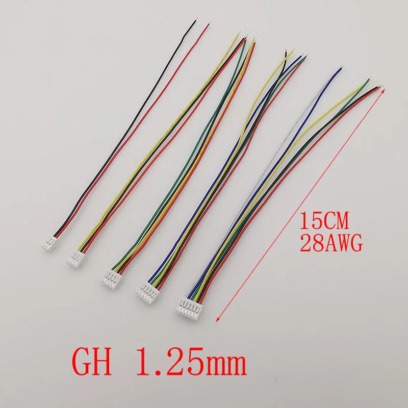 vuniversum 5 paia di micro JST 1.0 SH 5 pin maschio, femmina, connettore femmina da 1,0 mm, con cavo in PVC da 15 cm, 28 AWG (1,0 SH 5 pin