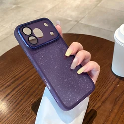 Coprire in silicone morbido shockproof con film per lenti in cartone sparkling powder