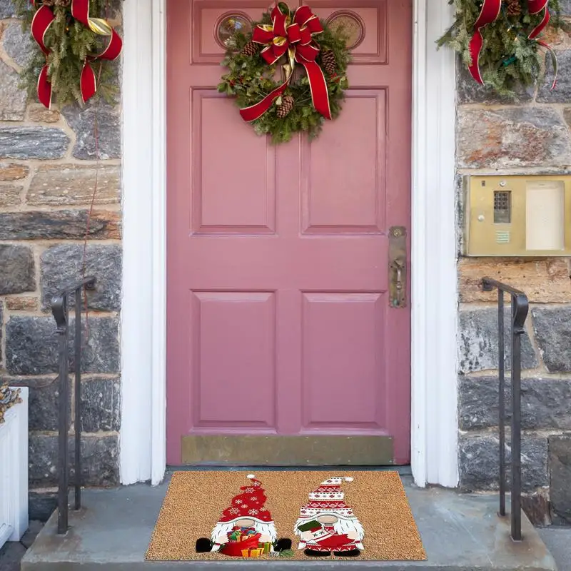 Christmas Doormat Blanket Welcome Home Front Door Decorations Home Holiday Party Dwarf Decoration Doormat Indoor Outdoor